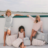 boys sage colorblock french terry short