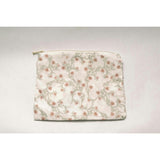 Lilac Vine Scroll Timeless Floral Ruffle Zipper Pouch