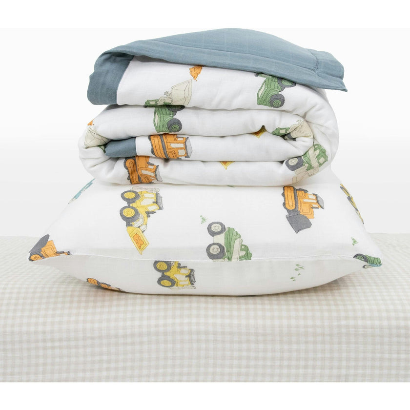 Cotton Muslin Toddler Bedding 3 Piece Set - Blast Off
