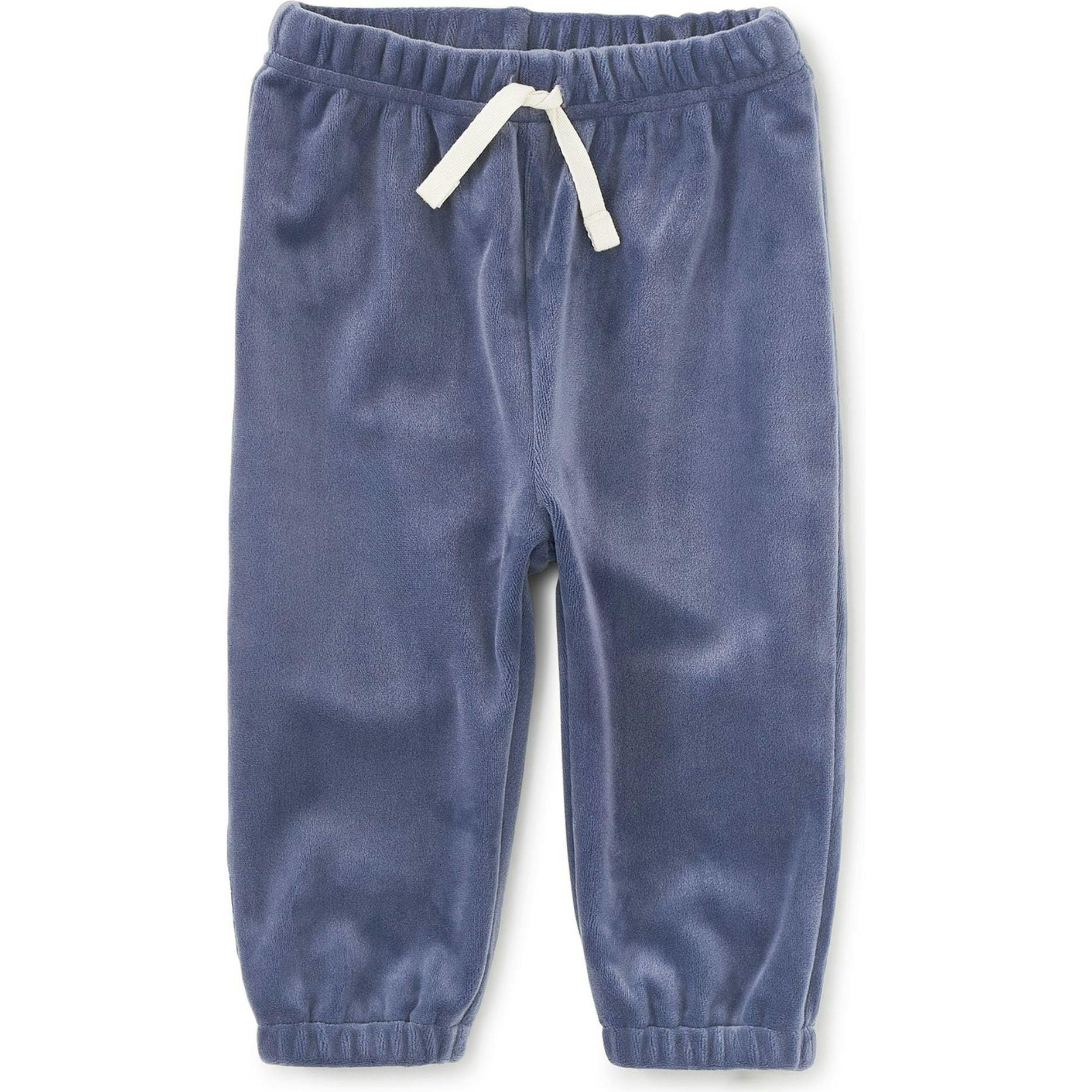 Easy Fit Velour Baby Joggers, Blue