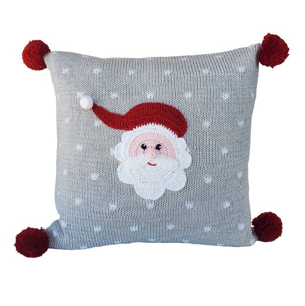 Grey Santa Pillow