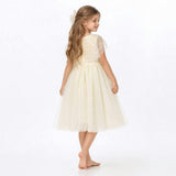 Buttercream Belle Pearl Capelet Flower Girl Dress