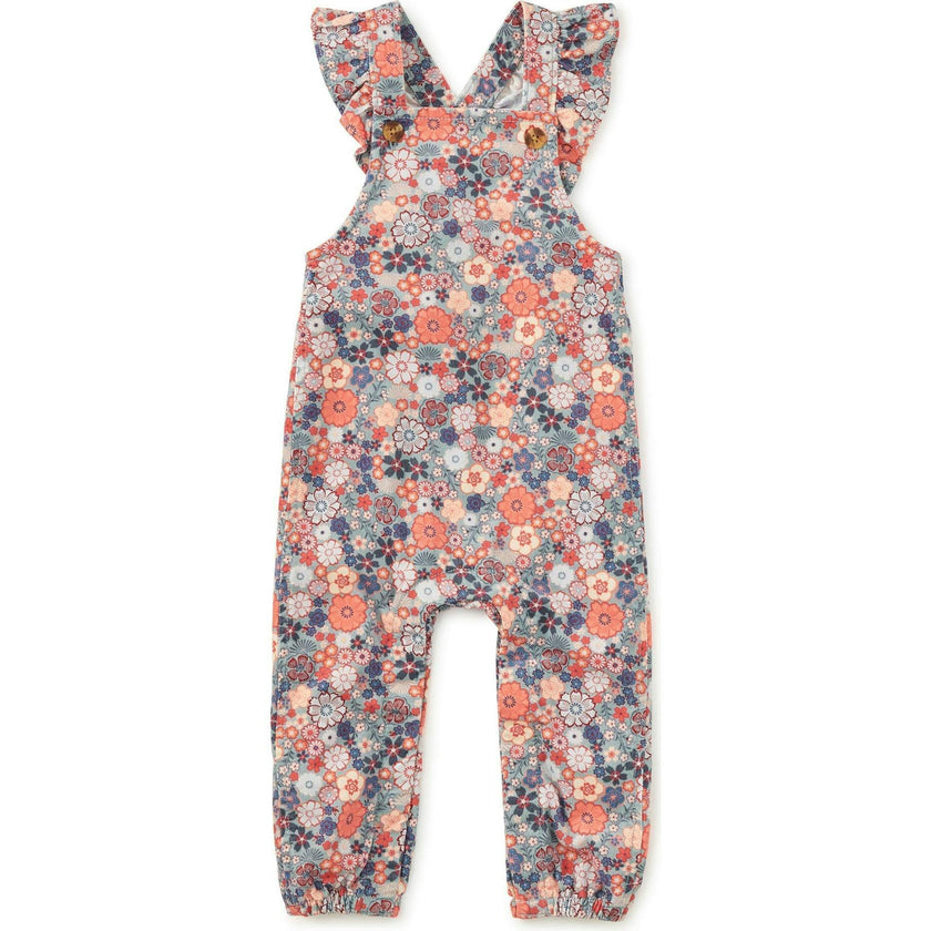 Corduroy Ruffle Baby Overalls, Multi