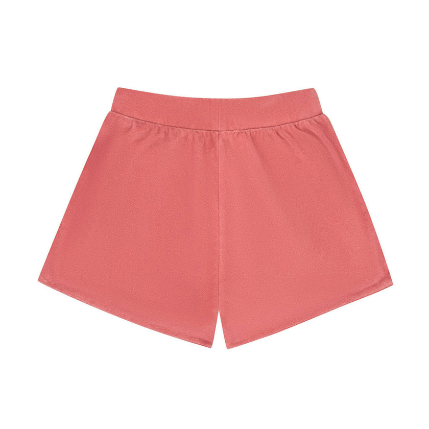 women's sailor red french terry shorts