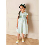 Pip Check Smocked Sleeveless Dress in Green (12mths- 10yrs)