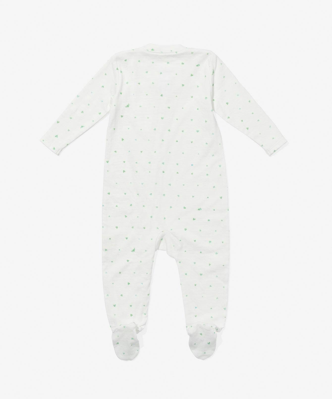 Marley Zip Pajama, Seafoam Hearts
