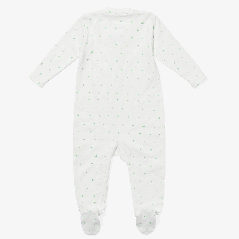 Marley Zip Pajama, Seafoam Hearts