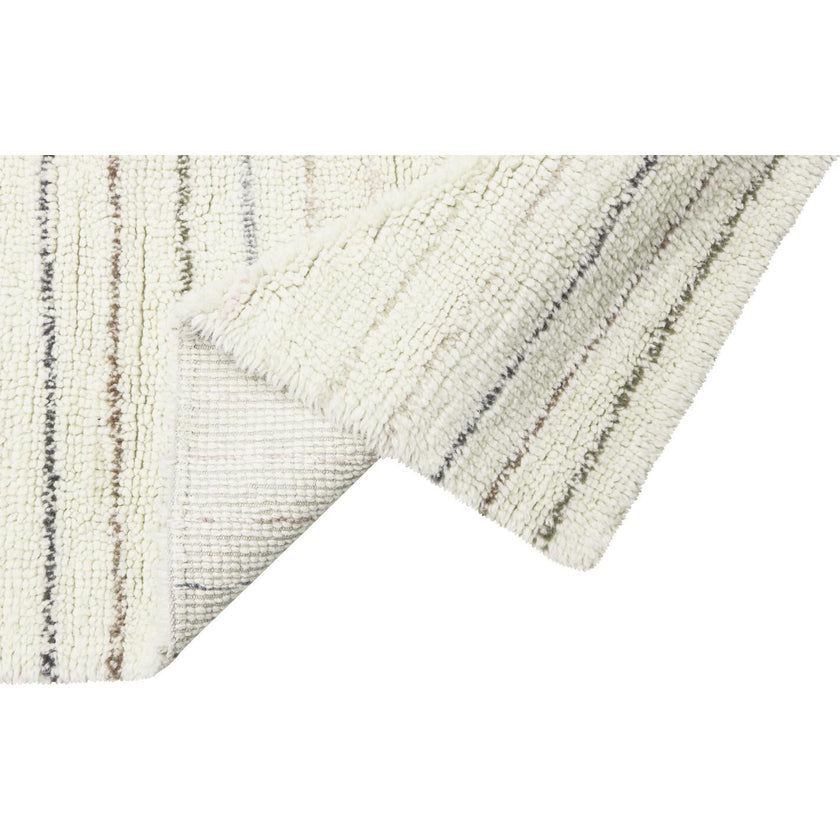 Aron Large Rectangular Woolable Rug With Tri-Color Tassels