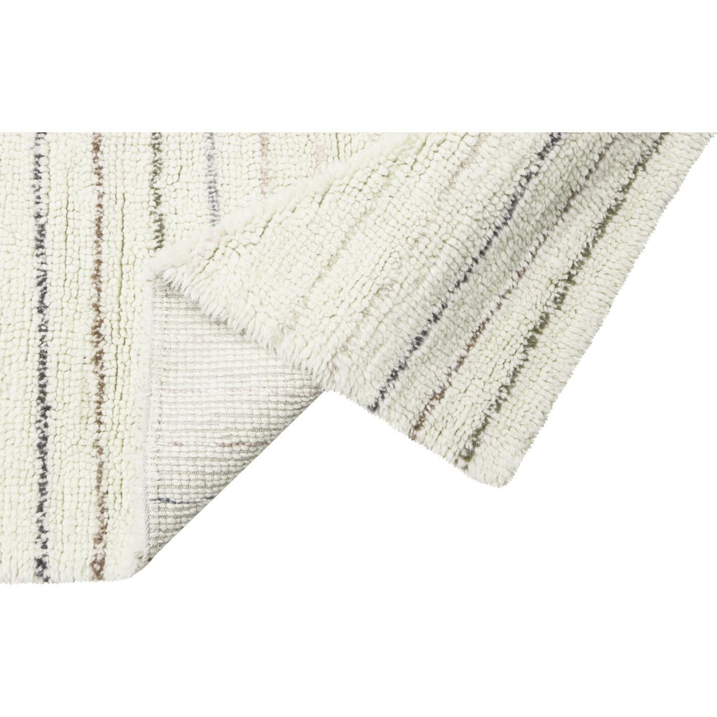 Aron Large Rectangular Woolable Rug With Tri-Color Tassels