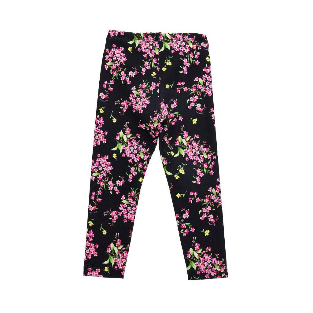 Black Floral Print Leggings