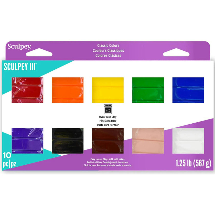 Sculpey III: Polymer Clay: Classics - (10) 1oz Packs - Oven Bake Clay