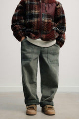 TNS Denim Baggy Pant Tea Leaf