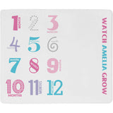Watch Me Grow Milestone Baby Blanket | Pink