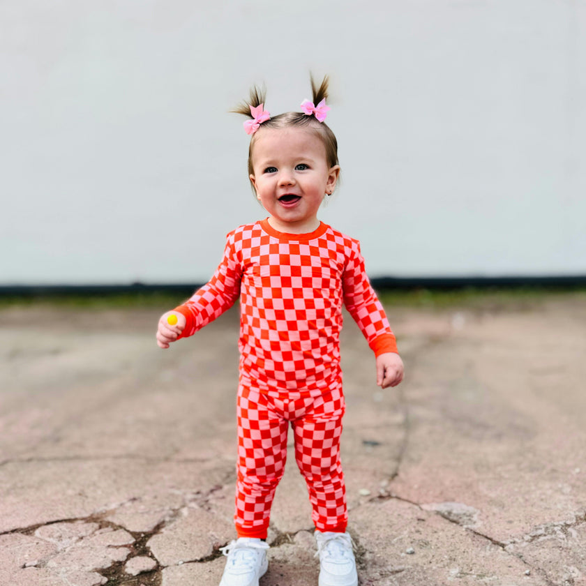 Pink Checked Out 2 Piece Pajama Set