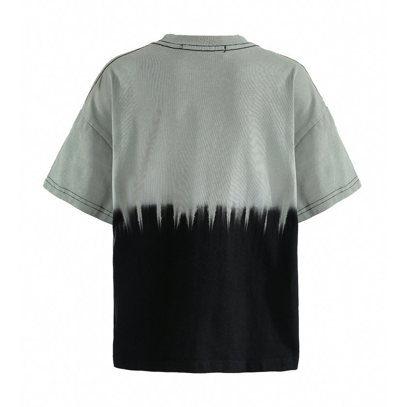 Gray to Black Dip‑Dye T‑Shirt