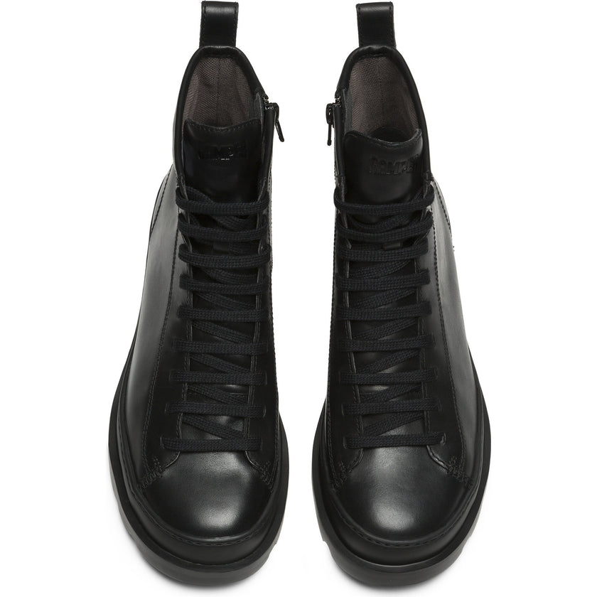 Women's Lace Up Brutus Boot, Black