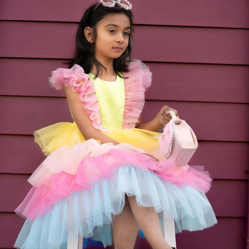 Neon Glow Pastel Princess Dress