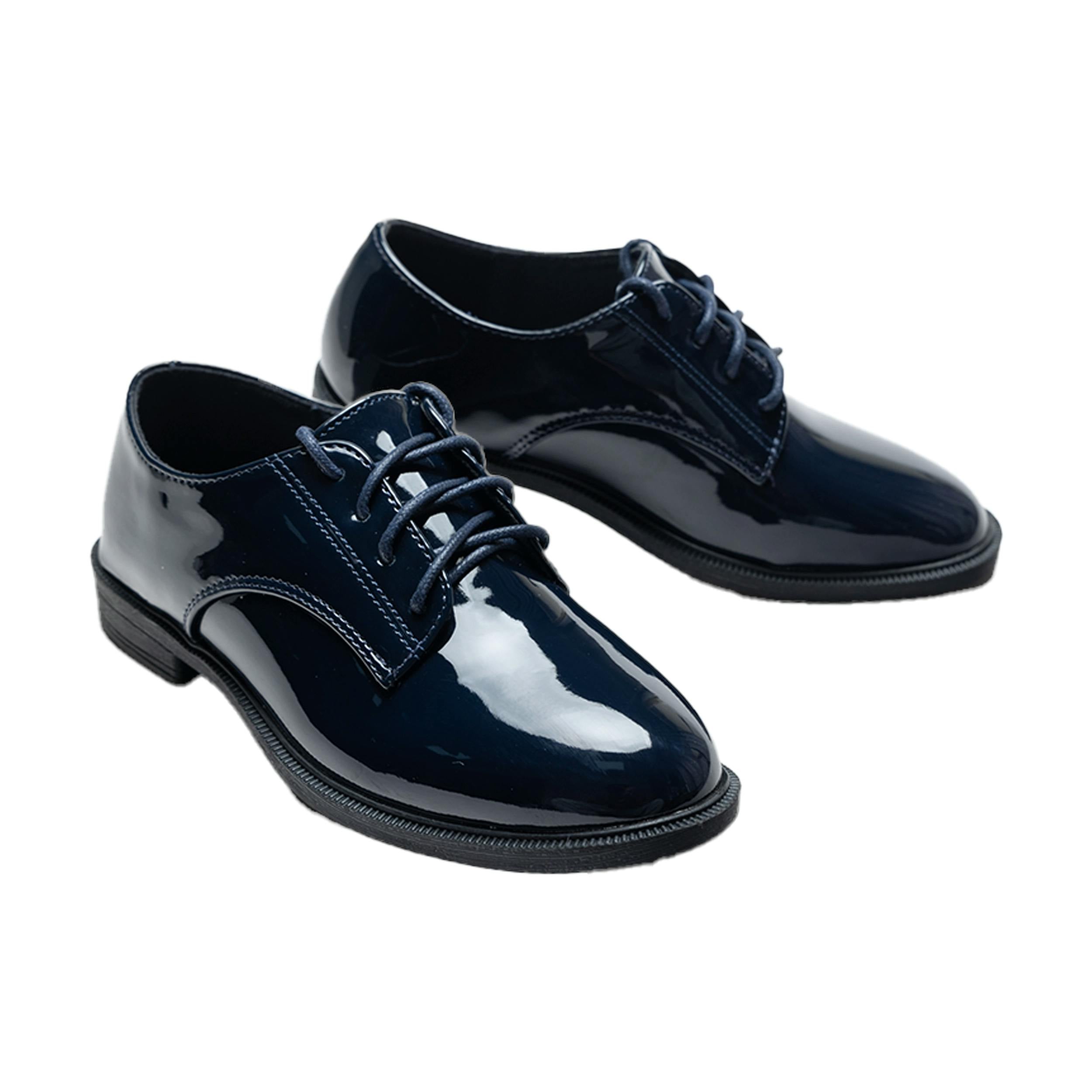 Navy Oxford Laced Dress Shoes