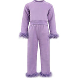 Women's Lavender Feather Athletic Set