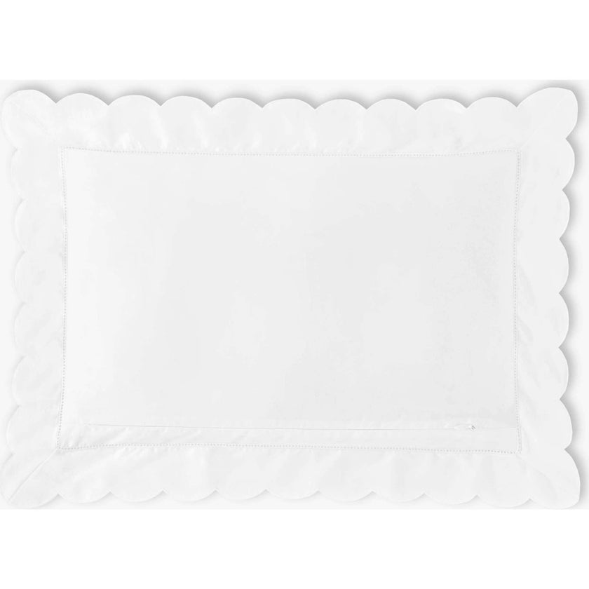 Scalloped Starlight Toddler Pillow, White