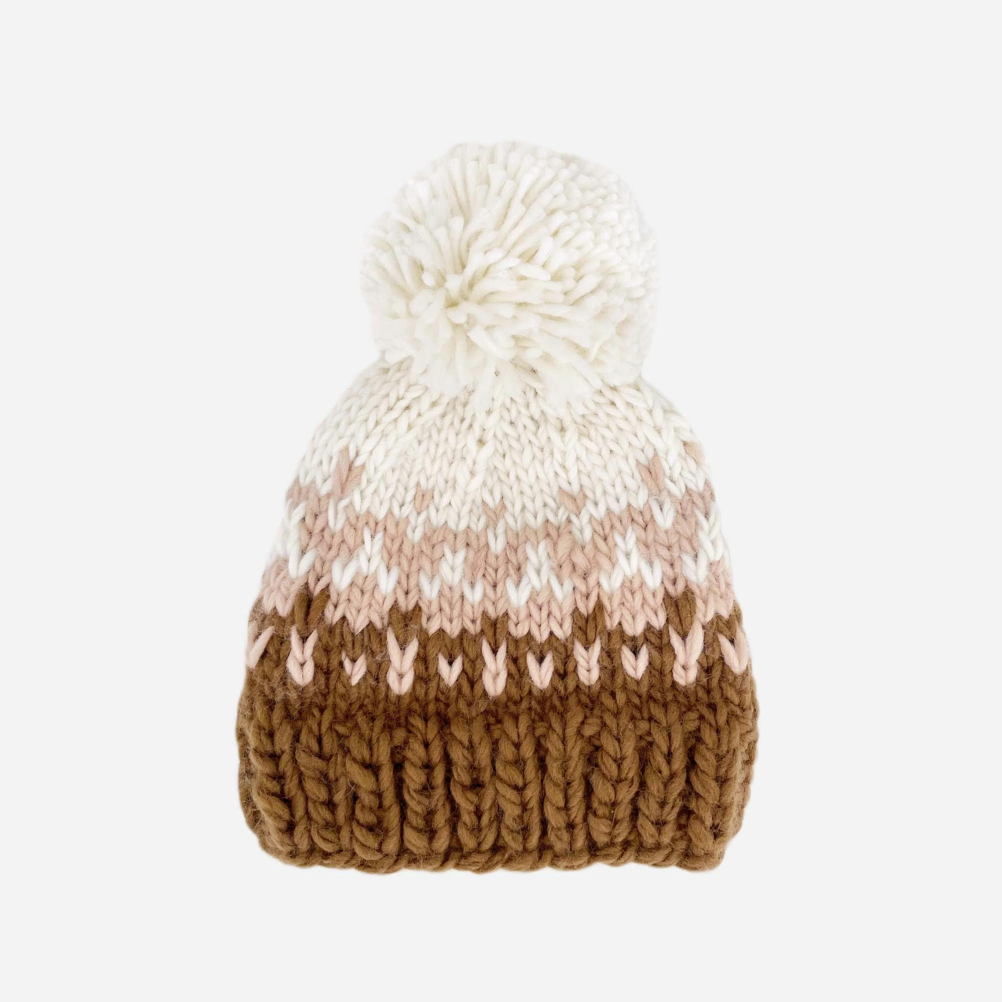 Nell Stripe Hat - Walnut/Blush