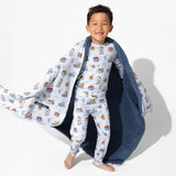 Vintage Suitcases Bamboo Kids Pajamas