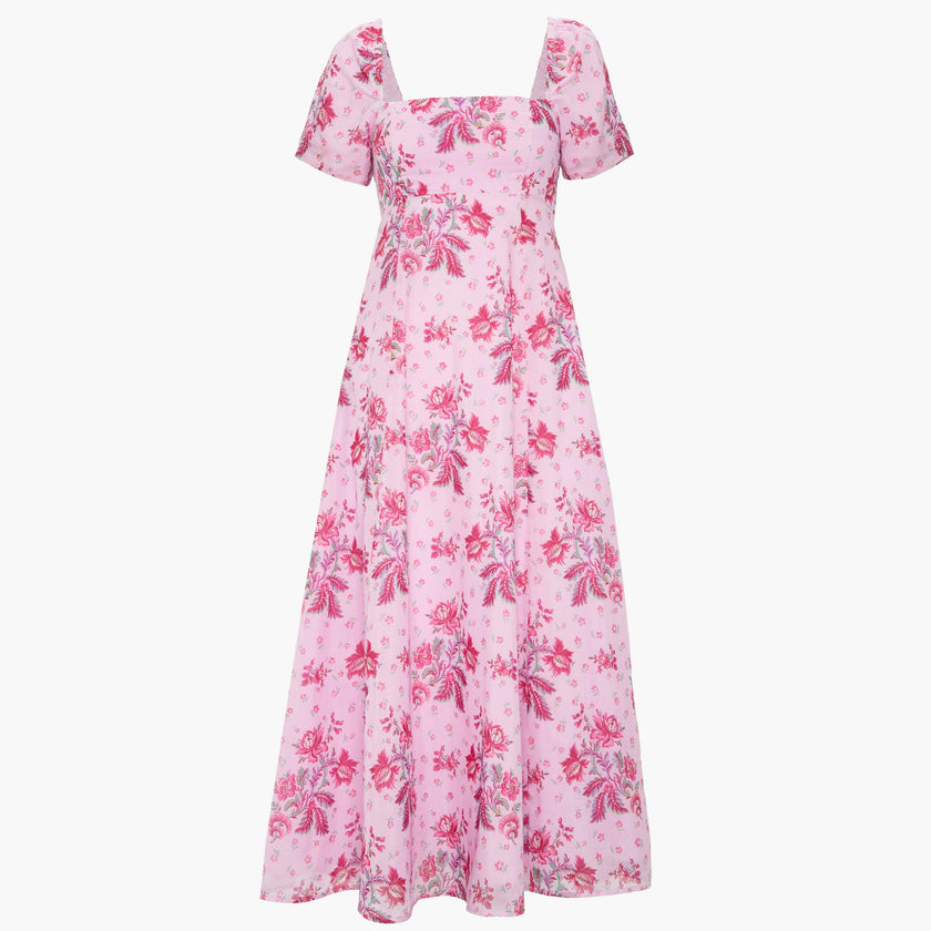 The Matilda Dress - Pink Delft Bouquet