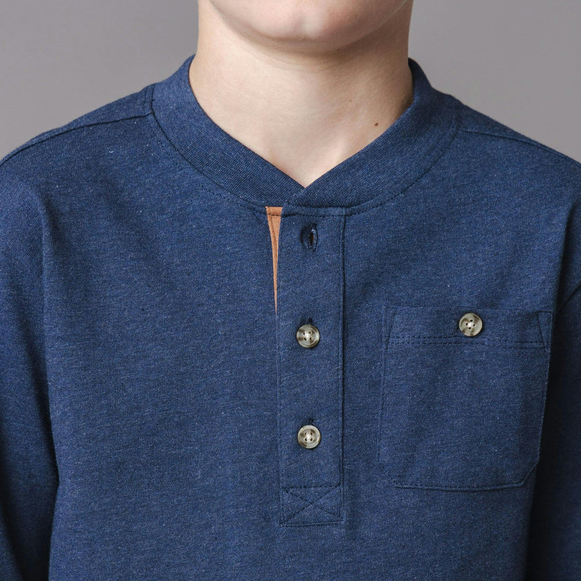 Organic Henley Pocket Tee