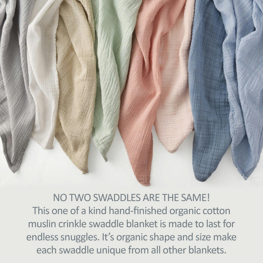 SWOON 2-Pack Crinkle Muslin Baby Swaddle Blanket