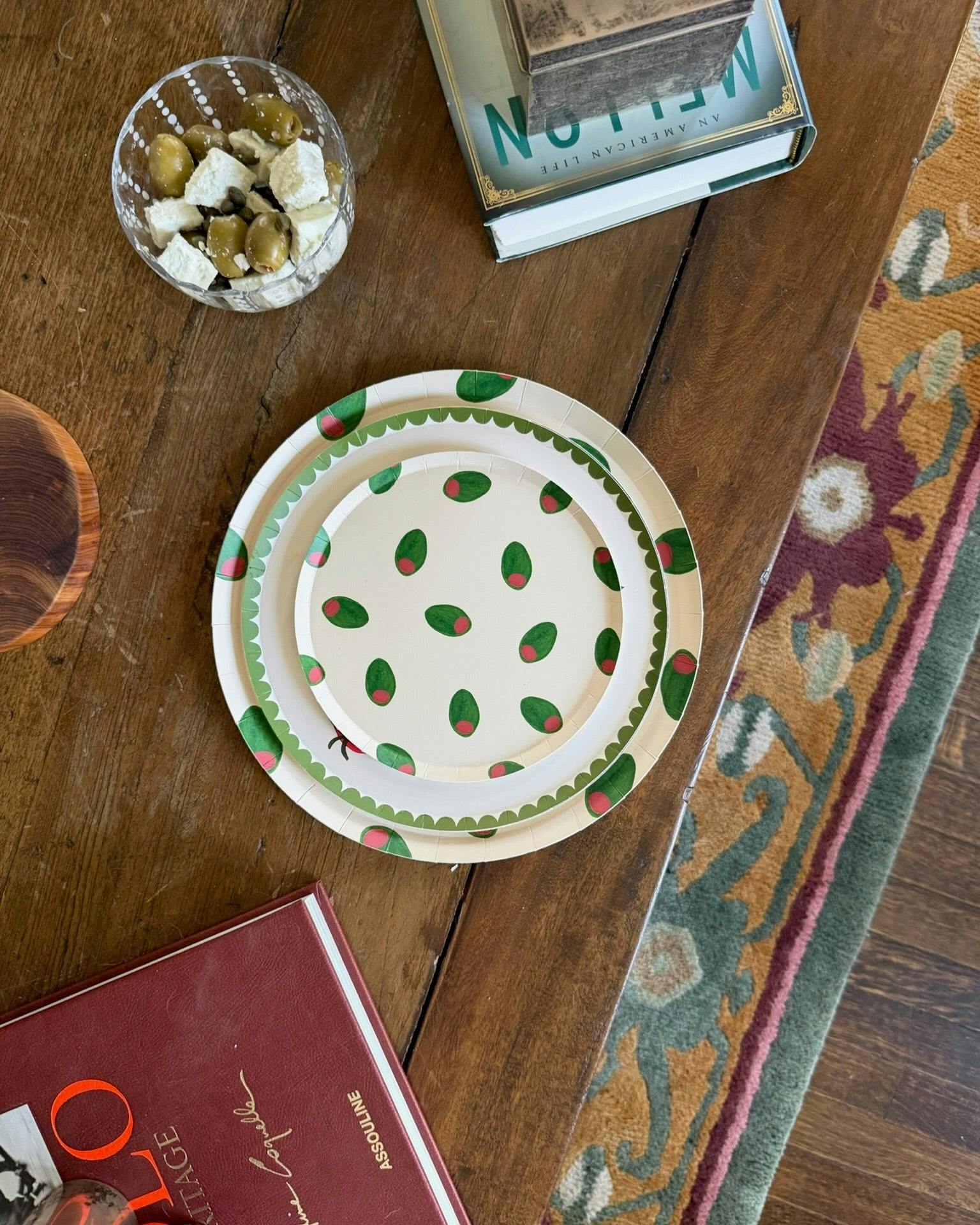 Olivette Dinner Plate Set - Green Olive