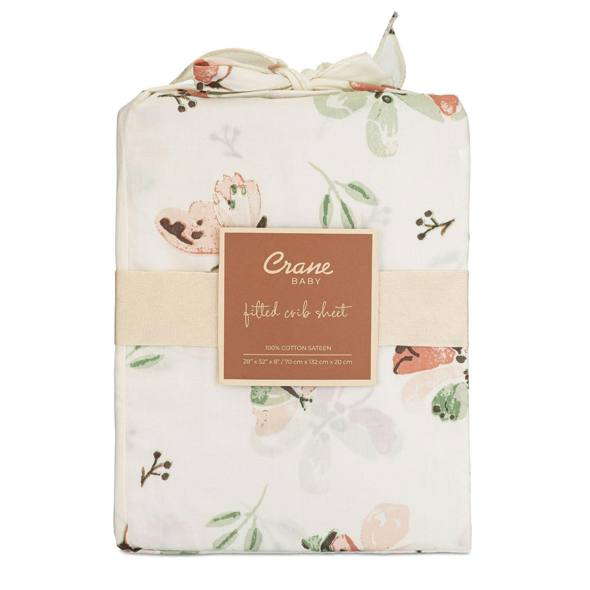Parker Butterfly Cotton Fitted Crib Sheet