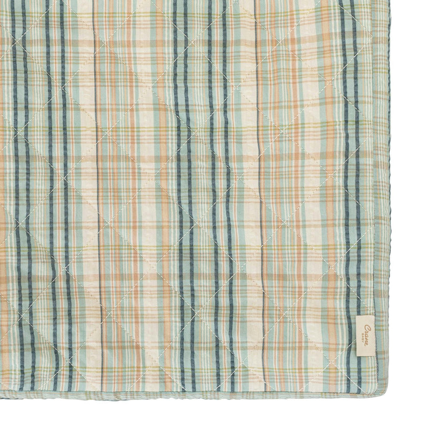 Charlie Farmhouse Stripe Cotton Quilted Change Pad Cover