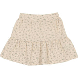 Printed Gauze Tired Ruffle Hem Short Skirt