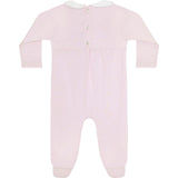 Pink Puppy Love Embroidery Footie