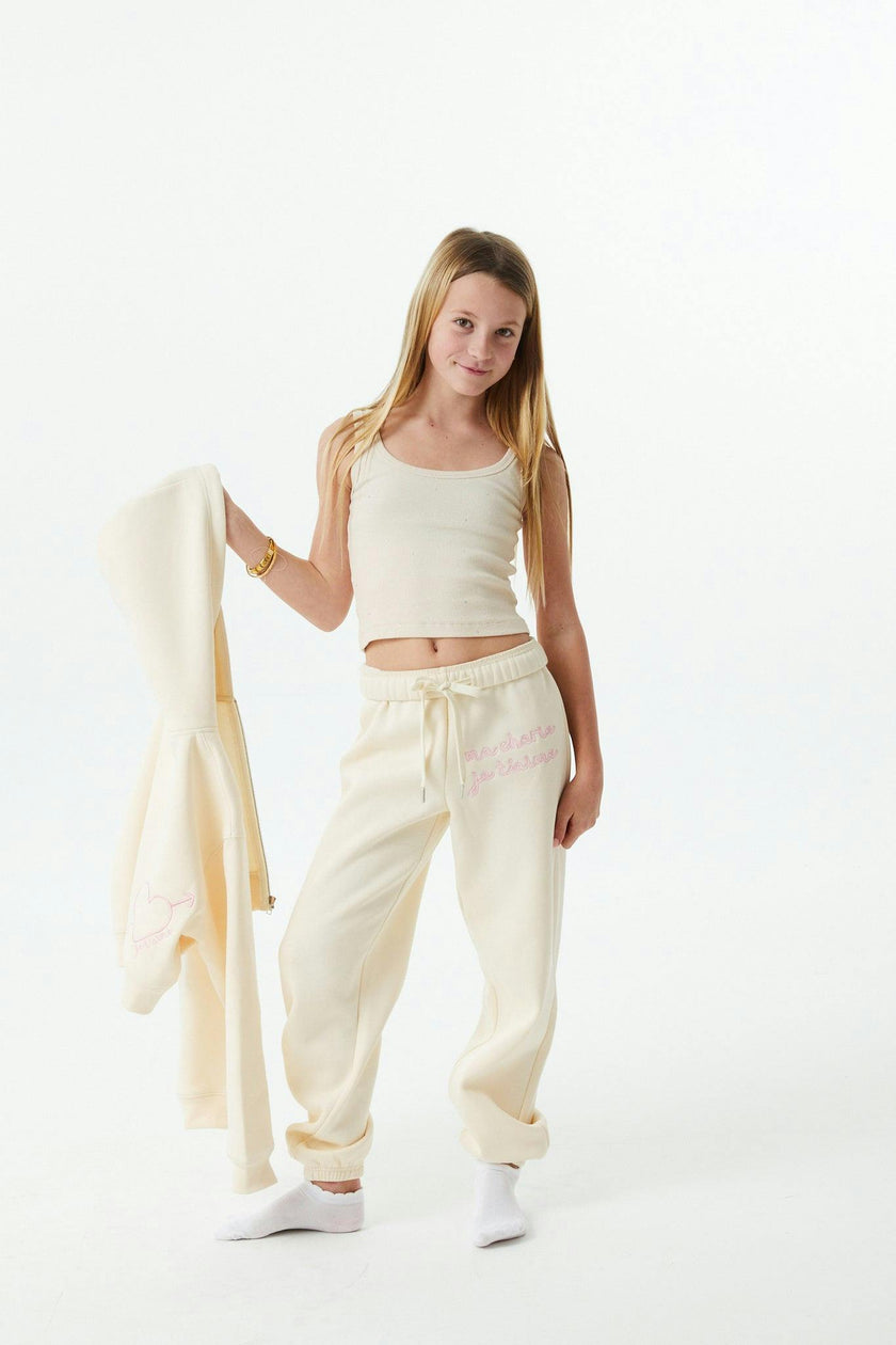 Jessie Winter White French Terry Jogger - Ma Cherie