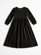 Girls Ruched Velvet Dress