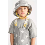 Stars Print Rain Suspender Pants