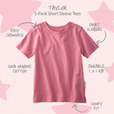 TAYLOR 5-Pack Toddler Short Sleeve T-Shirts