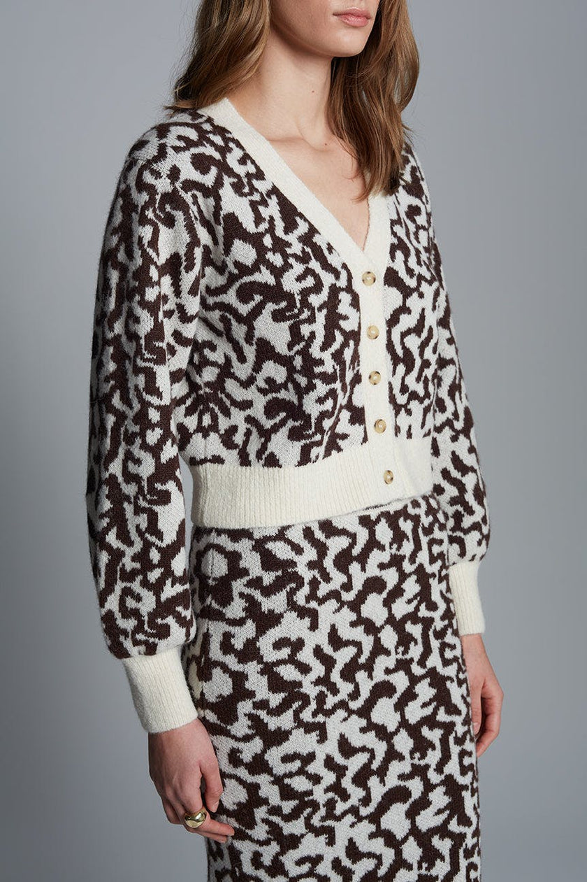 RUMI CARDI | IVORY/ESPRESSO | TWO LEFT!