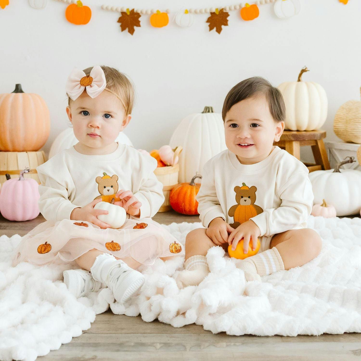 Pumpkin Tulle Bow Baby Headband