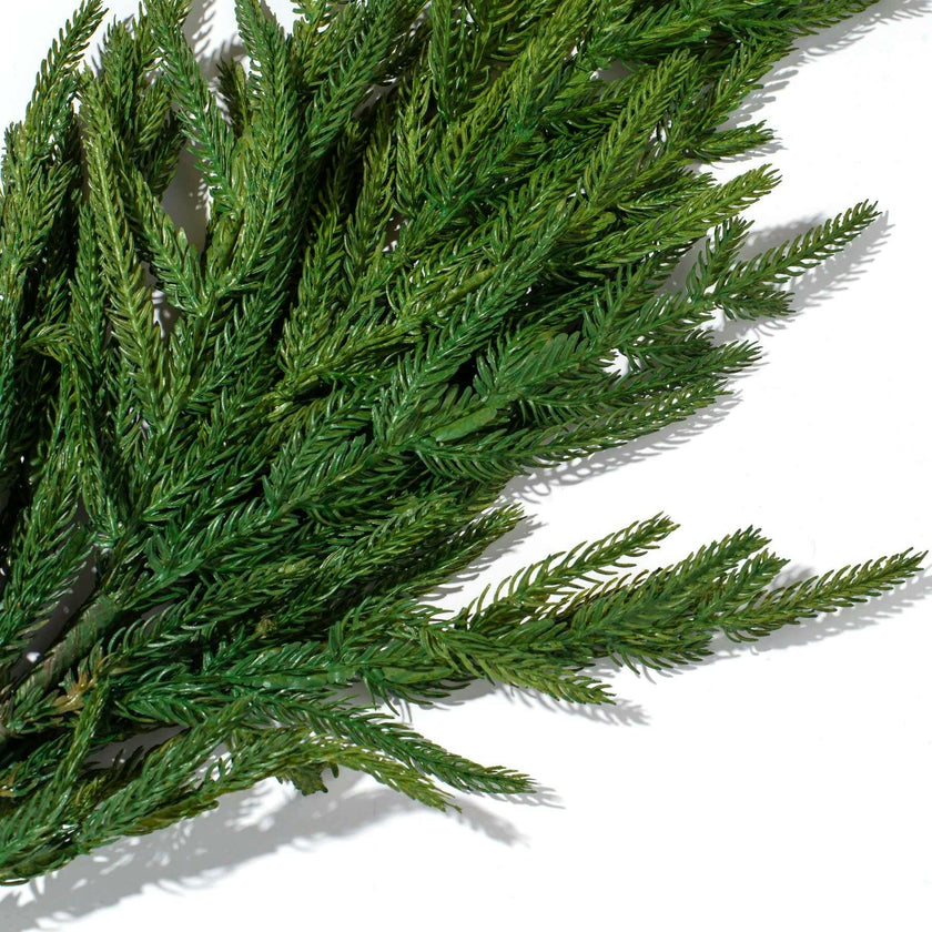 Real Touch Green Norfolk Pine Branch Christmas Spray - 38"