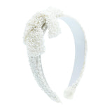 Beaded Pearl Bow Headband