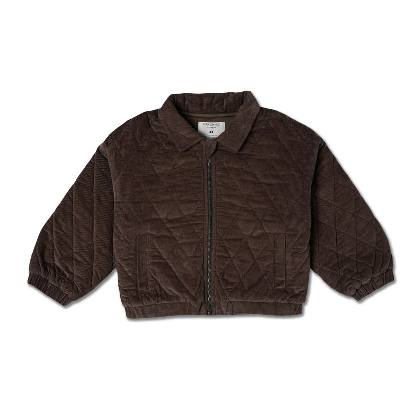Organic Quilted Bomber Corduroy Jacket