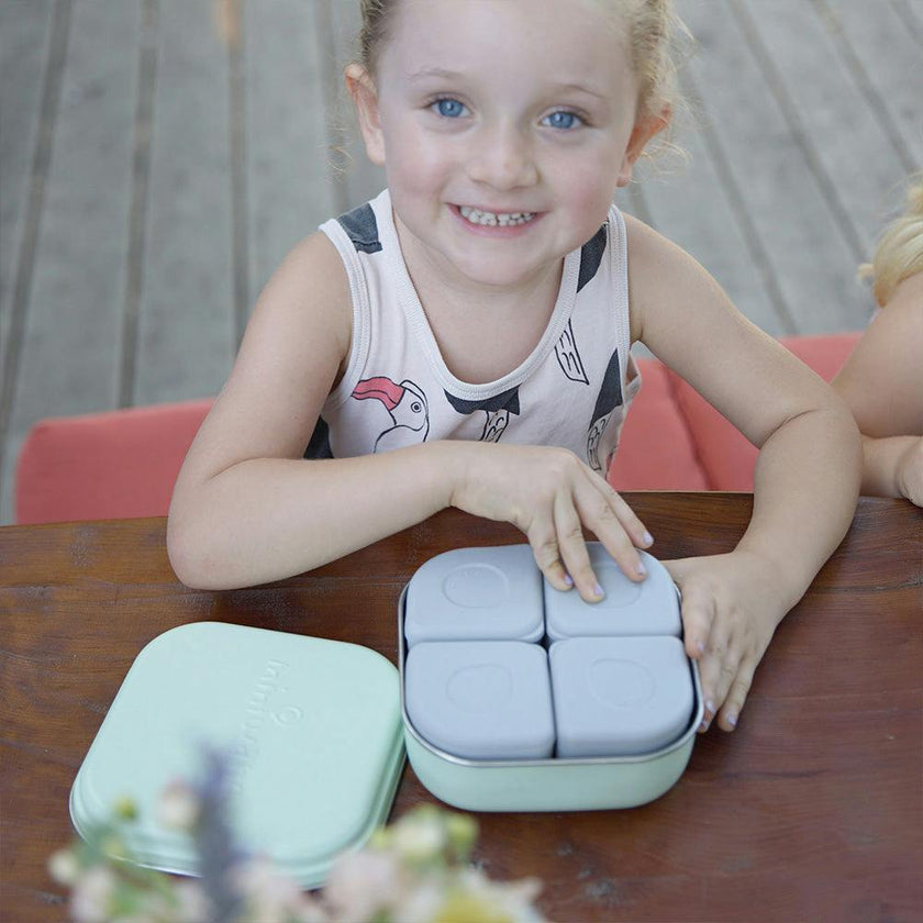 GrowBento Lunch Set Key Lime + Dove Grey
