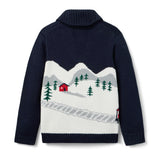 The Train Cardigan, navy blue