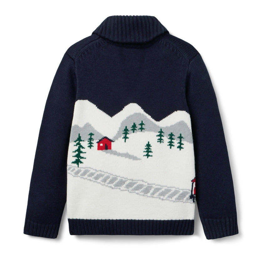The Train Cardigan, navy blue