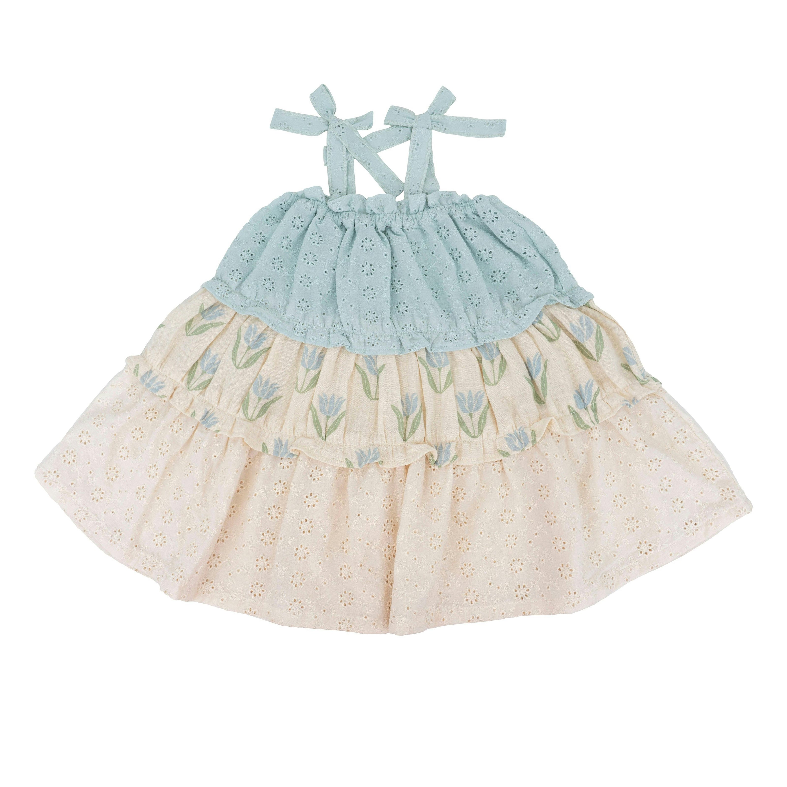 Amber Dress in Blue Tulip