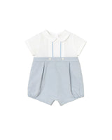 Light Blue Romper with Peter Pan Collar