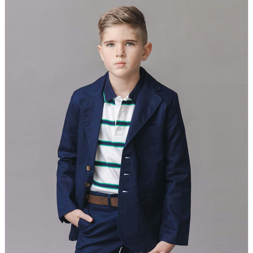 Linen Suit Jacket, Blue