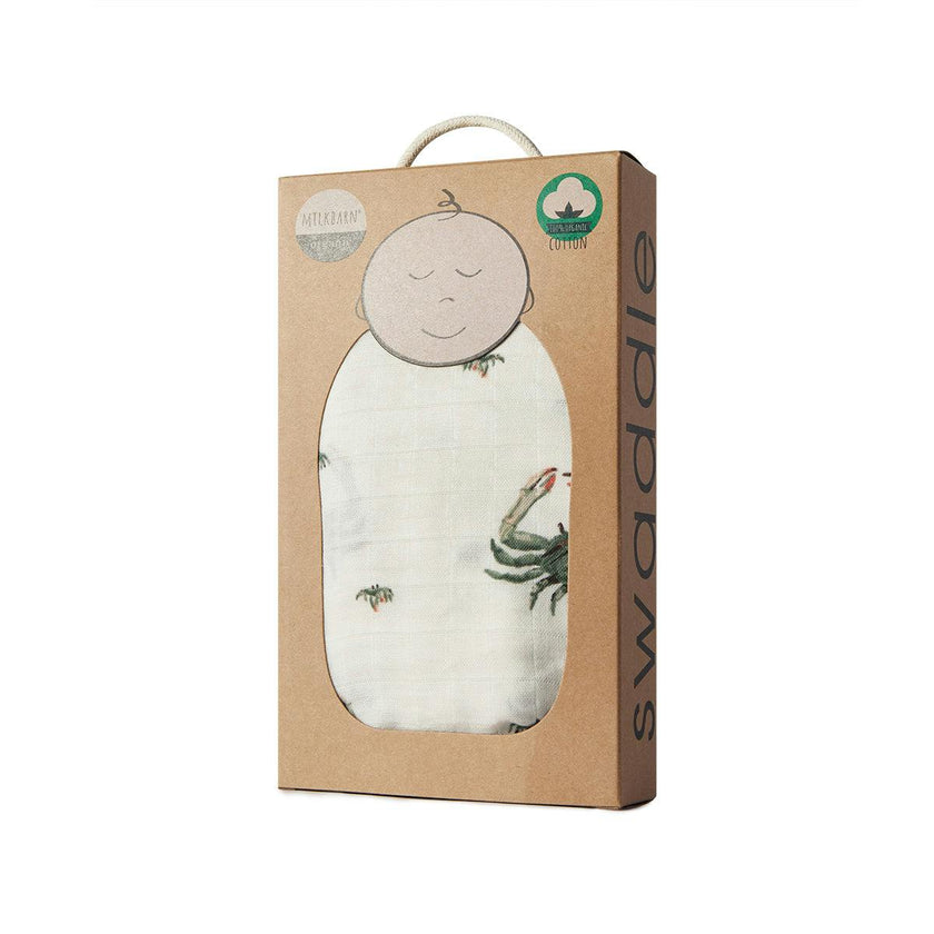 Coastal Bamboo Muslin Swaddle Blanket